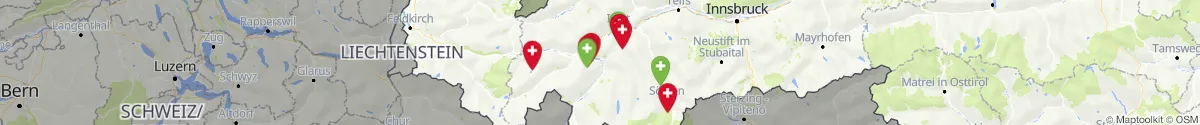 Map view for Pharmacies emergency services nearby Nauders (Landeck, Tirol)